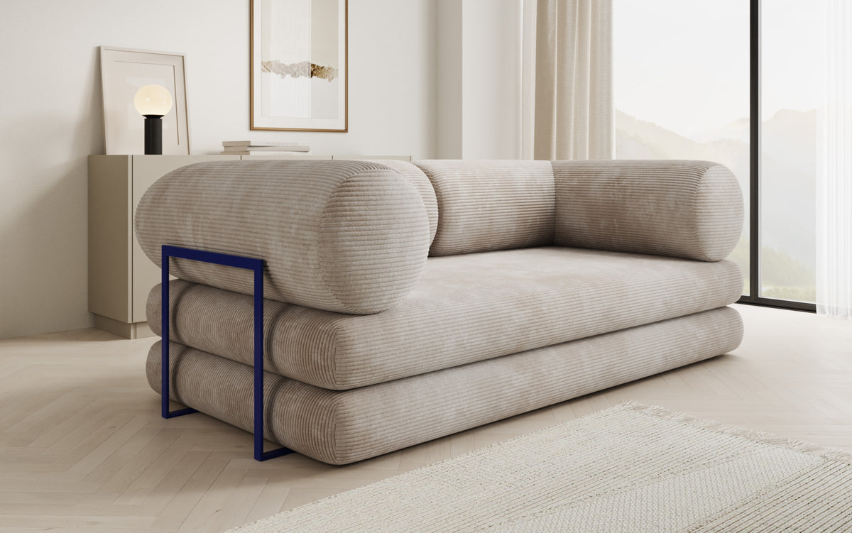 Designer-Sofa Lazy Tube 3-Sëtzer a Cord