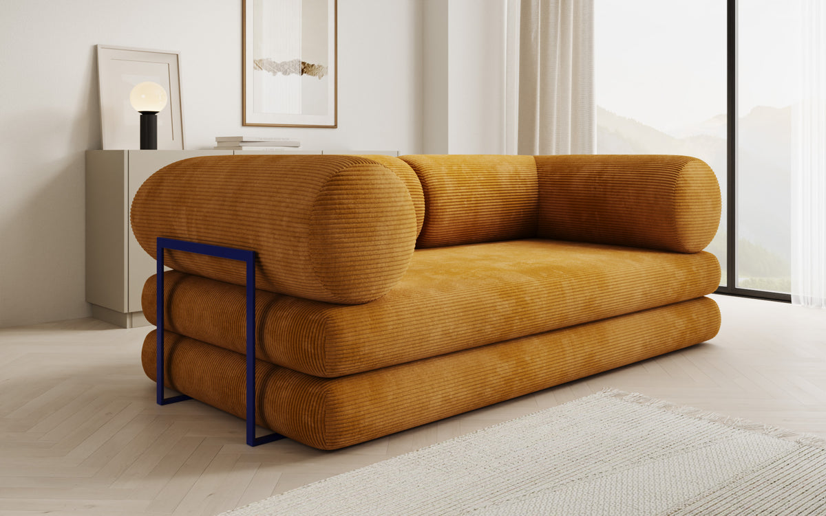 Designer-Sofa Lazy Tube 3-Sëtzer a Cord