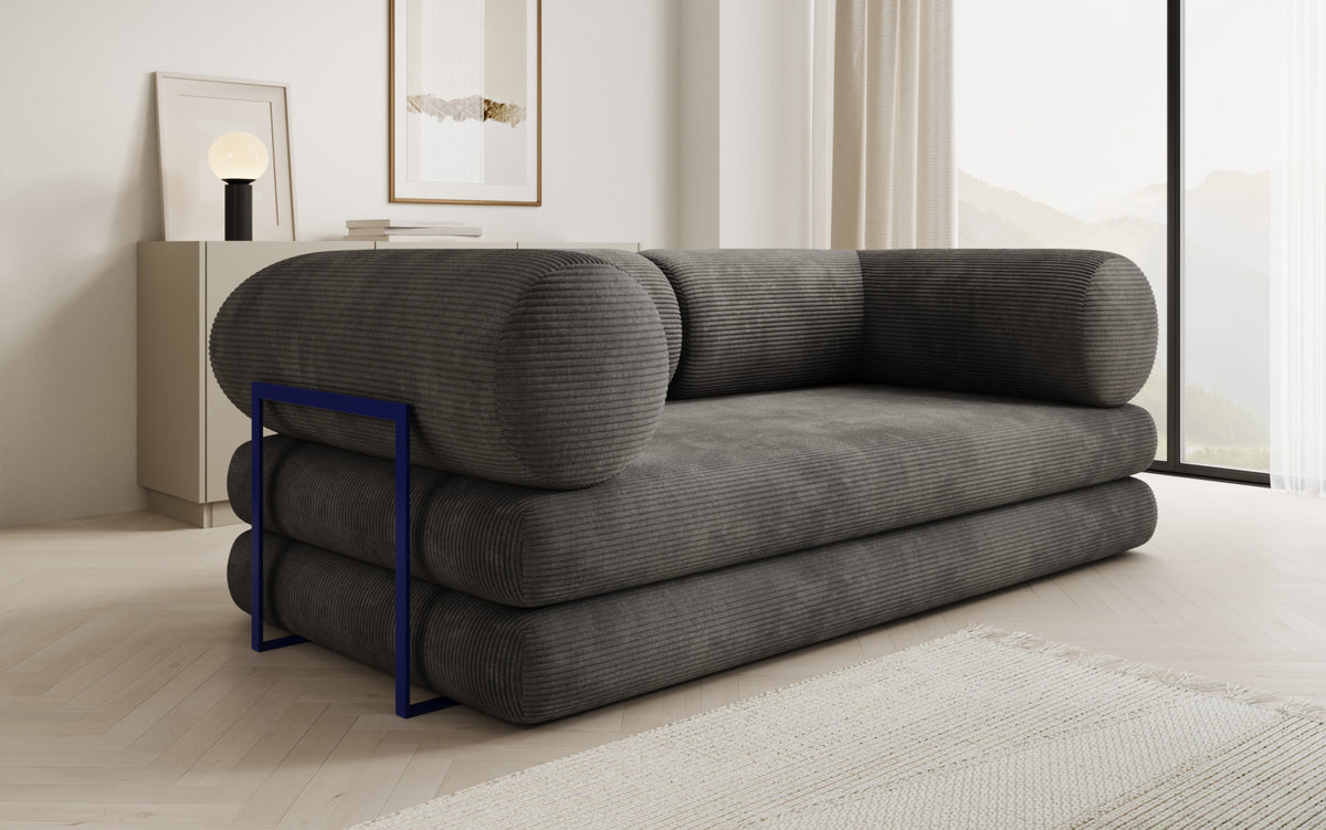 Designer-Sofa Lazy Tube 3-Sëtzer a Cord