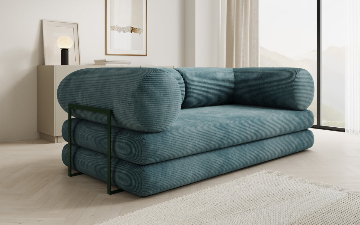 Designer-Sofa Lazy Tube 3-Sëtzer a Cord