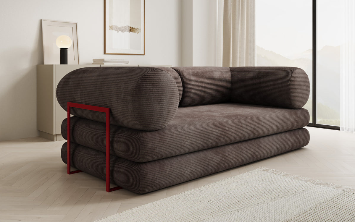Designer-Sofa Lazy Tube 3-Sëtzer a Cord