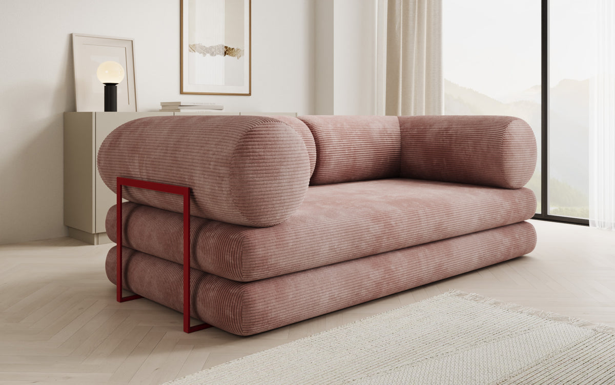 Designer-Sofa Lazy Tube 3-Sëtzer a Cord