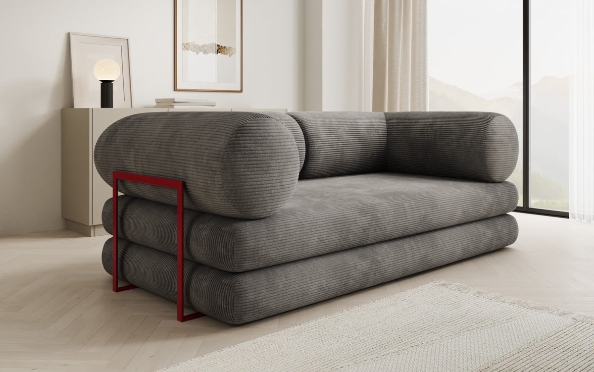 Designer-Sofa Lazy Tube 3-Sëtzer a Cord