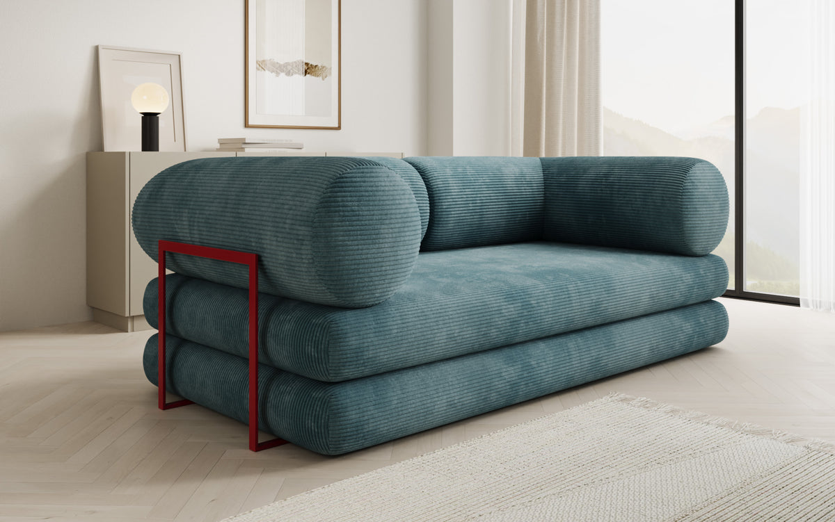 Designer-Sofa Lazy Tube 3-Sëtzer a Cord