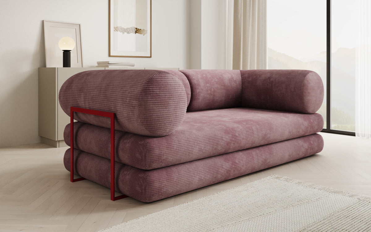 Designer-Sofa Lazy Tube 3-Sëtzer a Cord