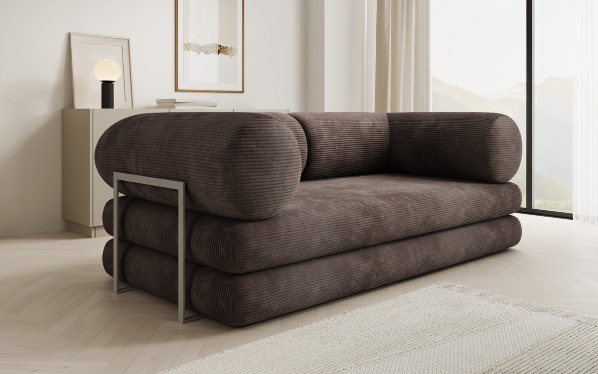 Designer-Sofa Lazy Tube 3-Sëtzer a Cord