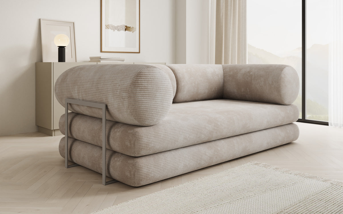 Designer-Sofa Lazy Tube 3-Sëtzer a Cord
