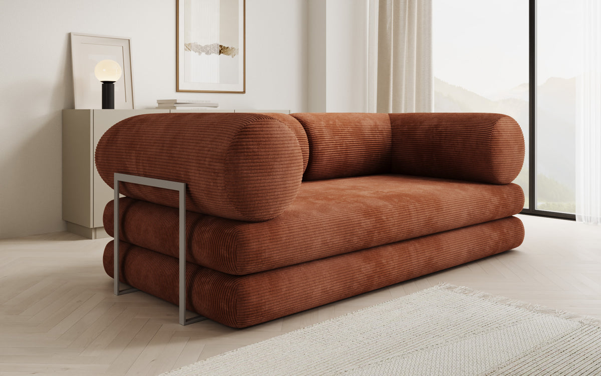 Designer-Sofa Lazy Tube 3-Sëtzer a Cord