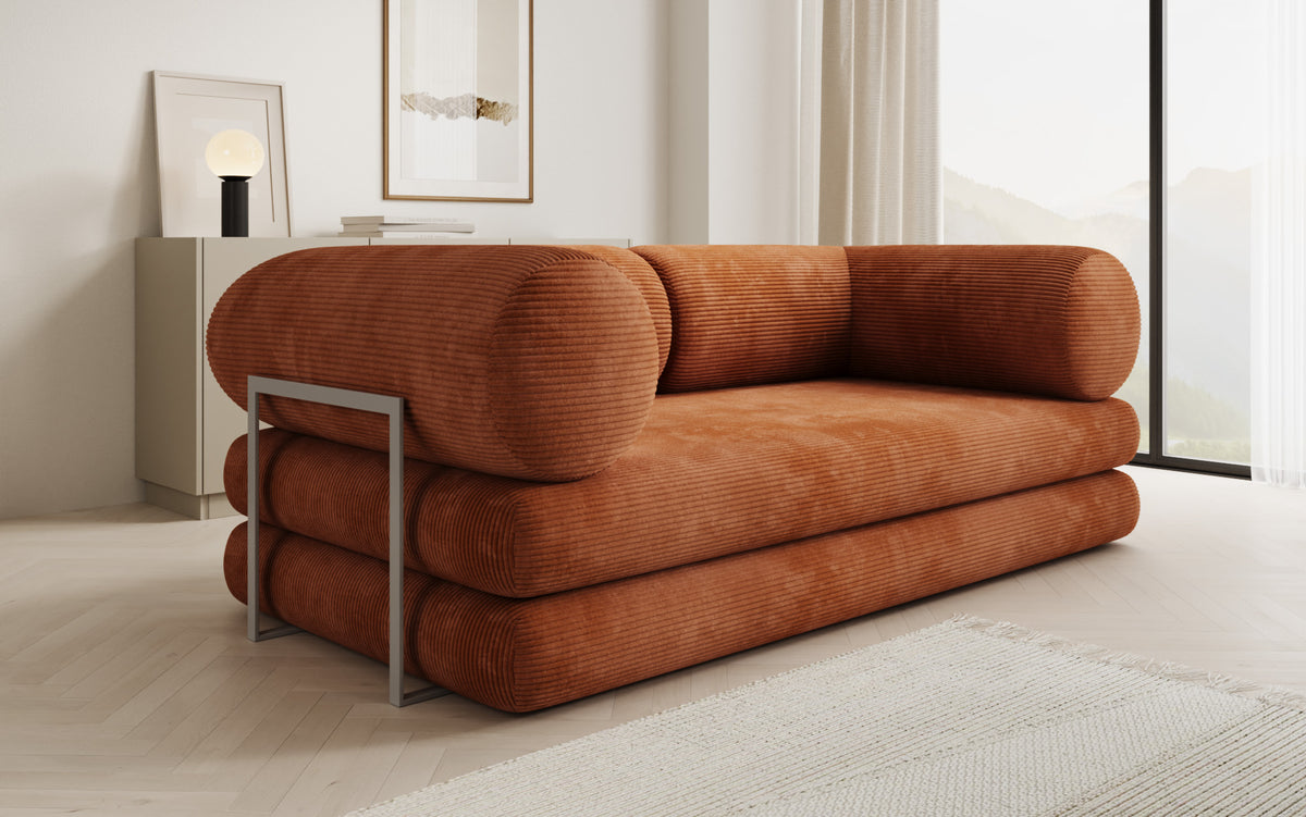 Designer-Sofa Lazy Tube 3-Sëtzer a Cord