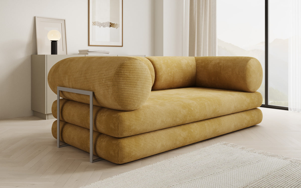 Designer-Sofa Lazy Tube 3-Sëtzer a Cord