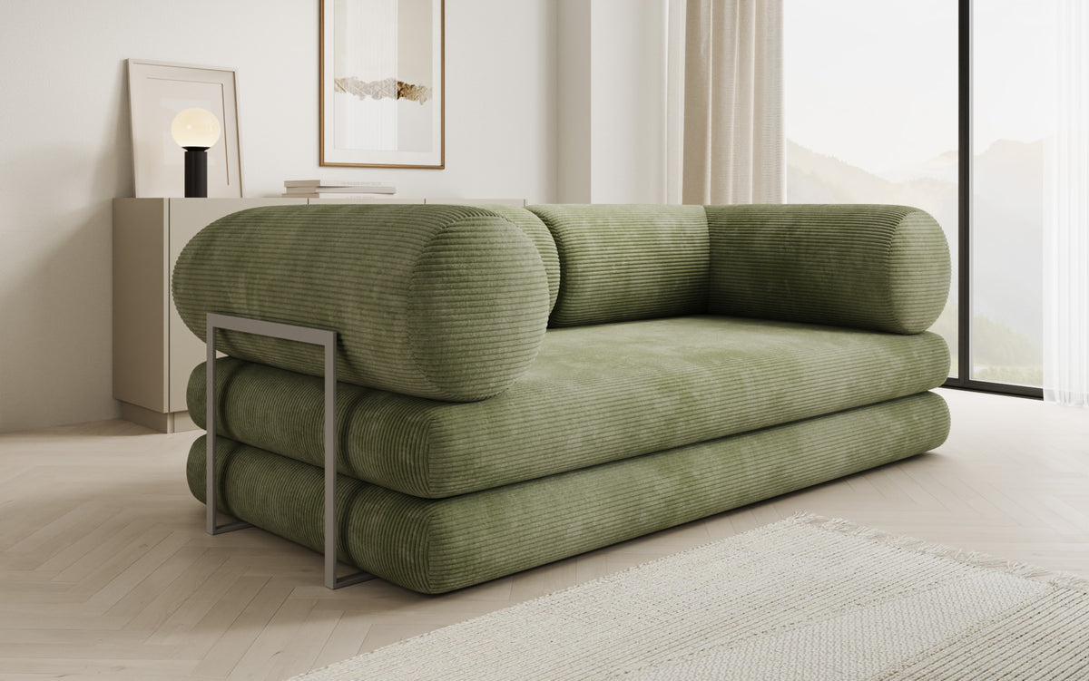 Designer-Sofa Lazy Tube 3-Sëtzer a Cord