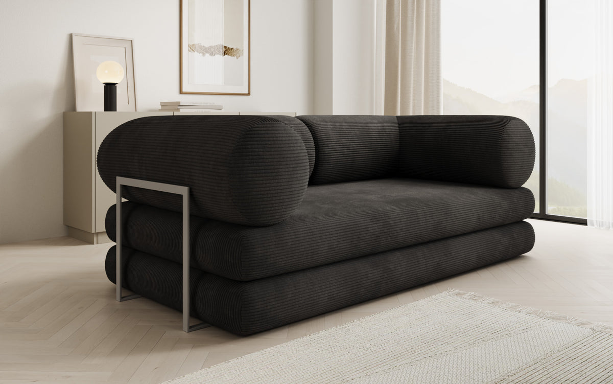 Designer-Sofa Lazy Tube 3-Sëtzer a Cord