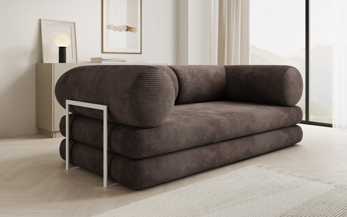 Designer-Sofa Lazy Tube 3-Sëtzer a Cord