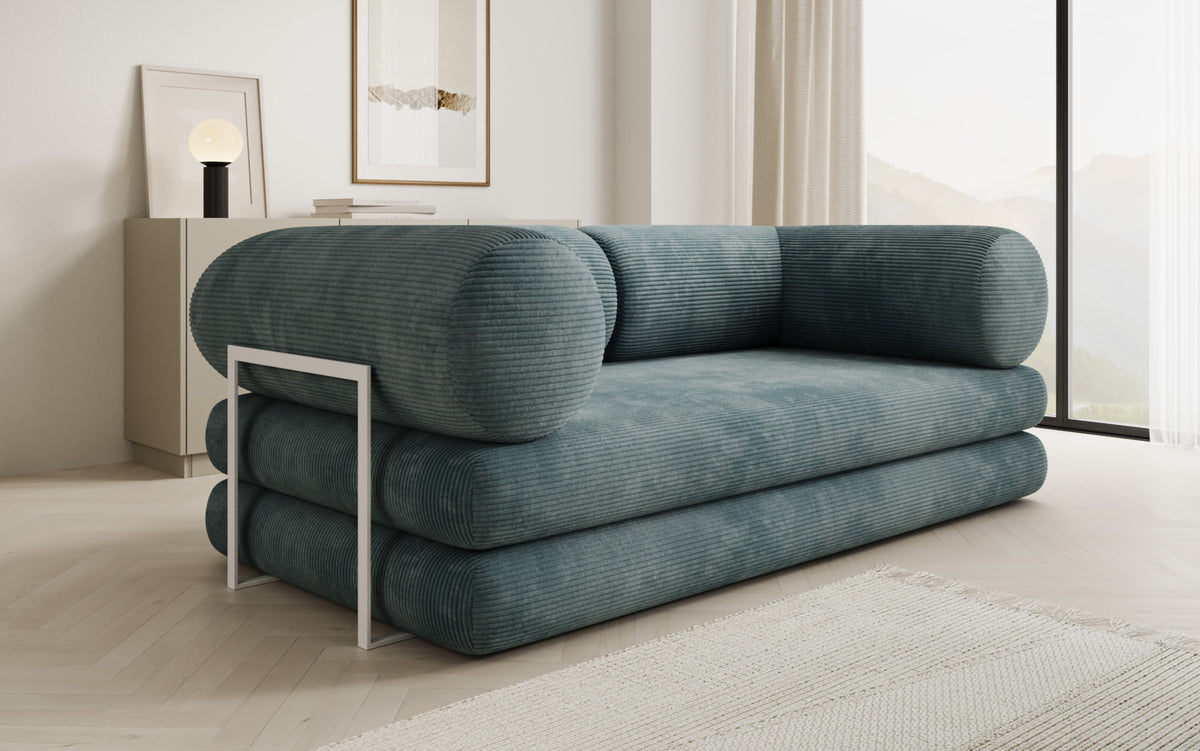 Designer-Sofa Lazy Tube 3-Sëtzer a Cord