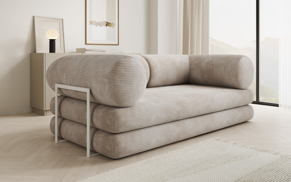 Designer-Sofa Lazy Tube 3-Sëtzer a Cord