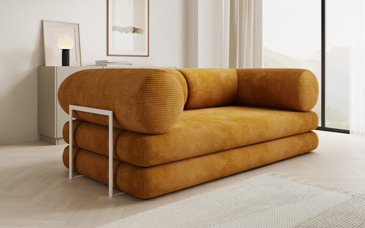 Designer-Sofa Lazy Tube 3-Sëtzer a Cord