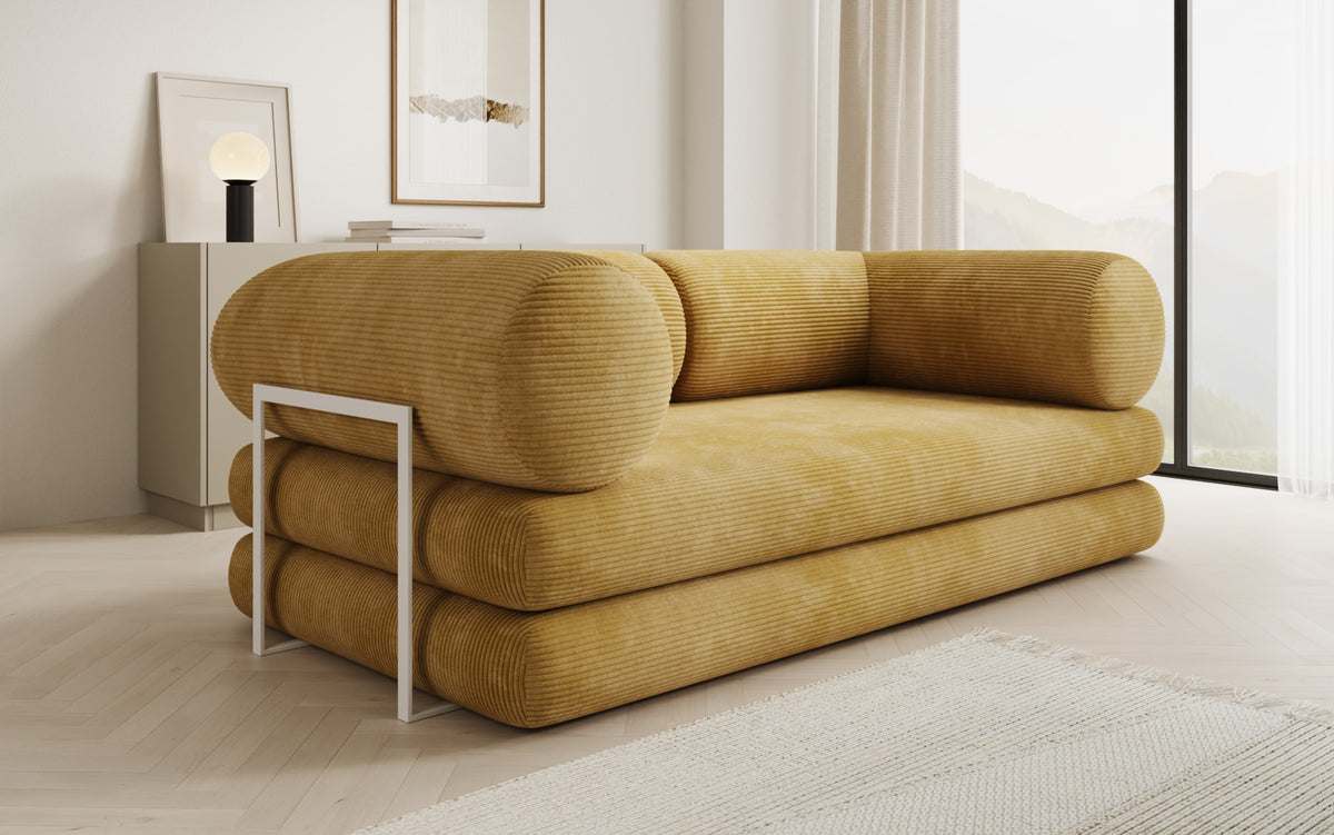 Designer-Sofa Lazy Tube 3-Sëtzer a Cord