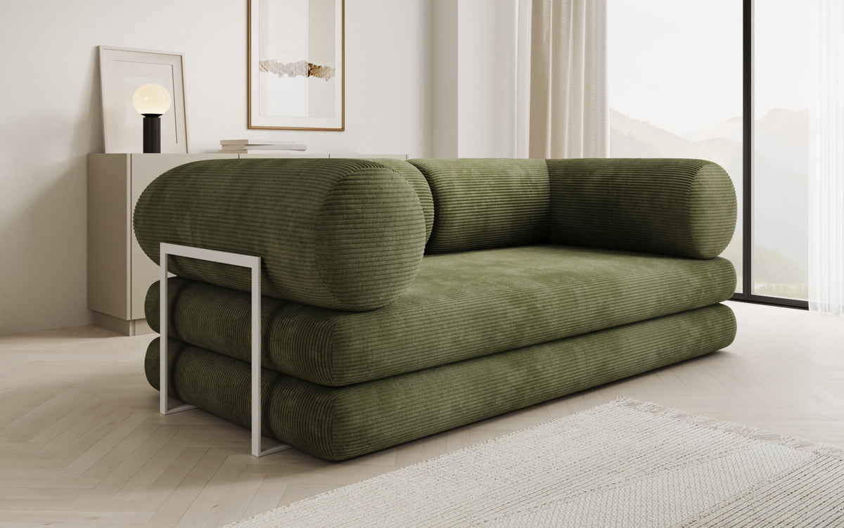 Designer-Sofa Lazy Tube 3-Sëtzer a Cord
