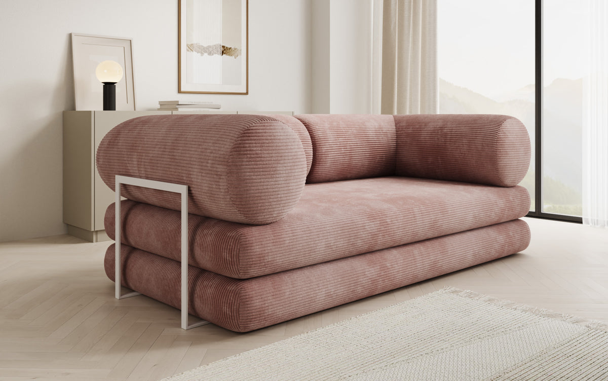 Designer-Sofa Lazy Tube 3-Sëtzer a Cord