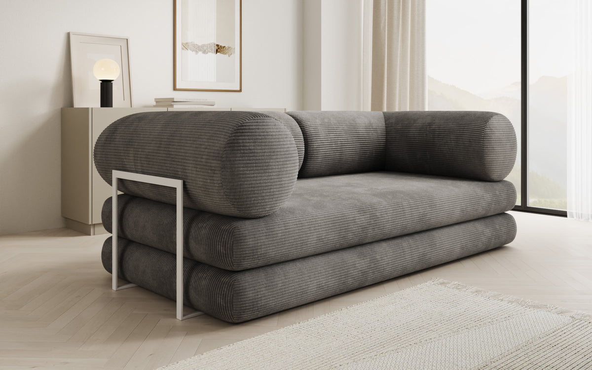 Designer-Sofa Lazy Tube 3-Sëtzer a Cord