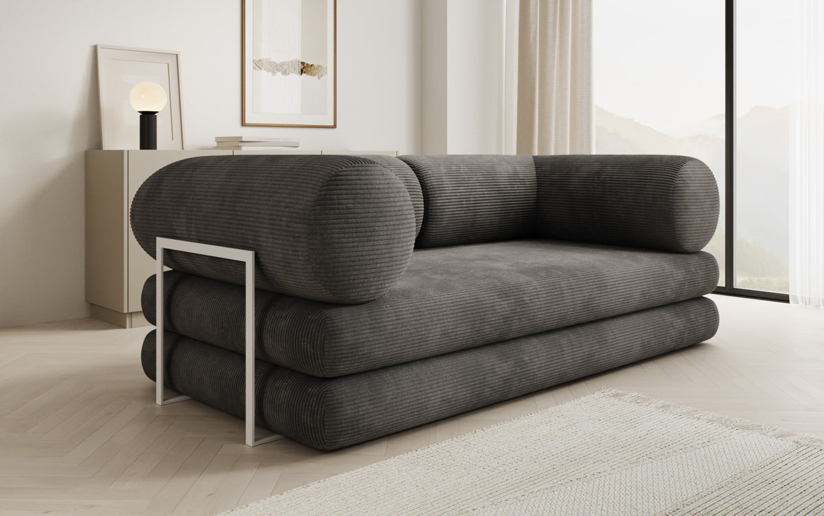 Designer-Sofa Lazy Tube 3-Sëtzer a Cord