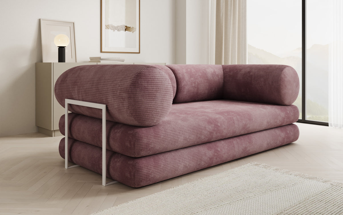 Designer-Sofa Lazy Tube 3-Sëtzer a Cord