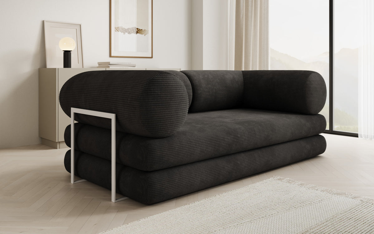 Designer-Sofa Lazy Tube 3-Sëtzer a Cord