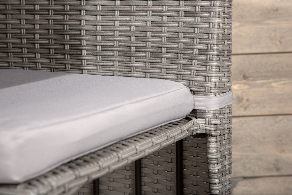 Balkonset Bob - in wahlweise schwarzem oder grauem Rattan