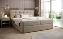 Lux velvet box spring bed with storage