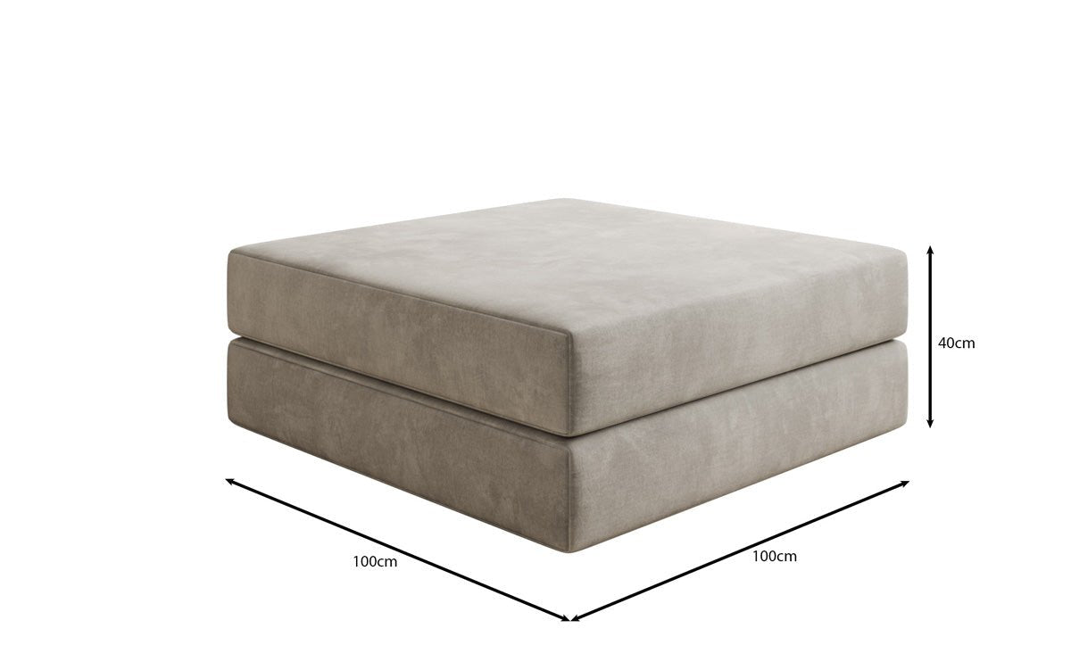 Beistellhocker Lazy en Velours