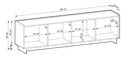 Designer TV Stand Kiyora 195 cm