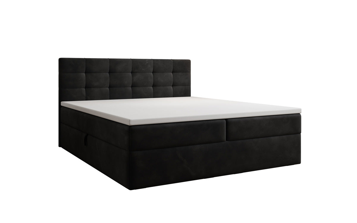 Boxspringbett Lux Samett mat Späicherplaz