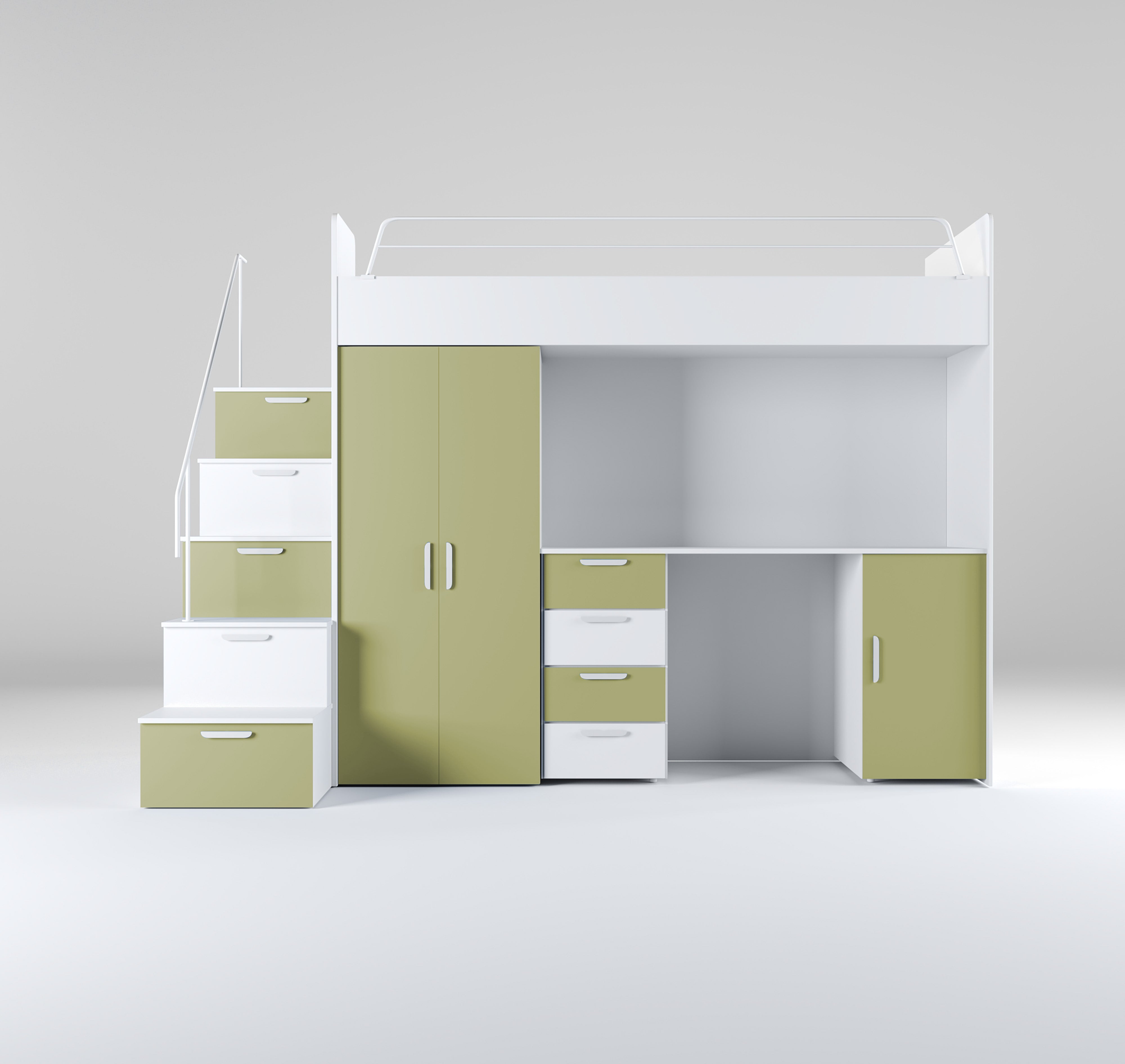 Children's loft bed Dream matte surface