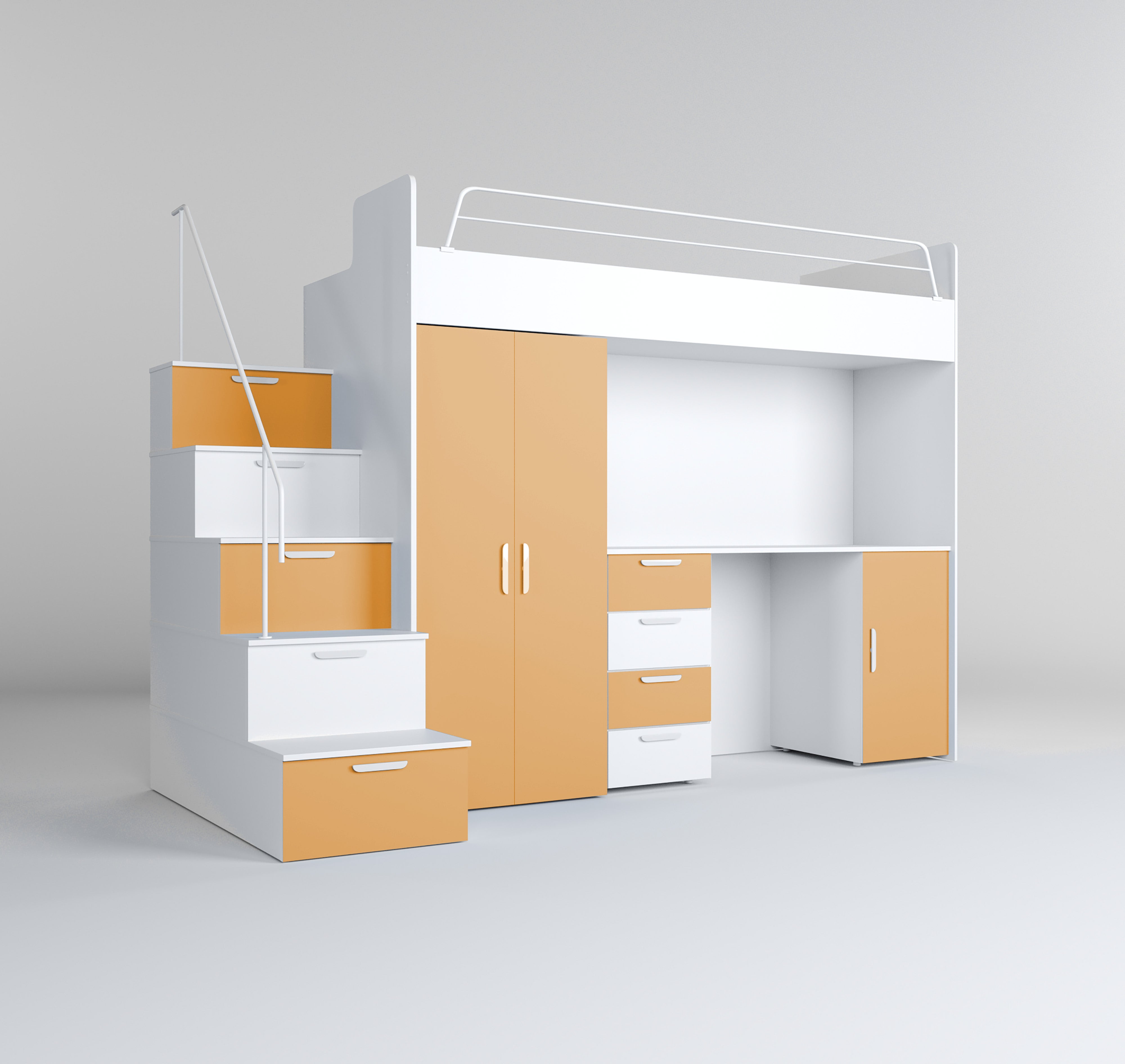 Children's loft bed Dream matte surface