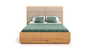 Designer Holzbett Valent aus massiver Eech mat Stauraum