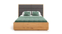Designer Holzbett Valent aus massiver Eech mat Stauraum