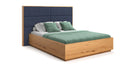 Designer Holzbett Valent aus massiver Eech mat Stauraum