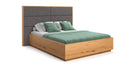 Designer Holzbett Valent aus massiver Eech mat Stauraum