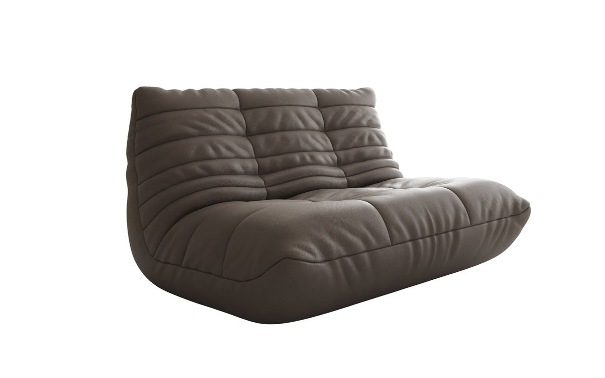 Designer 2-Seater Sofa Calmo in Genuine Leather