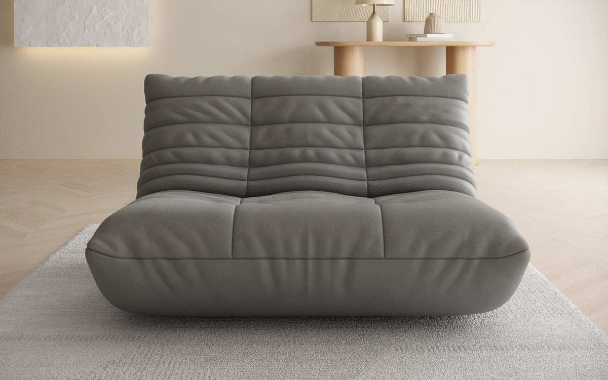 Designer 2-Seater Sofa Calmo in Genuine Leather