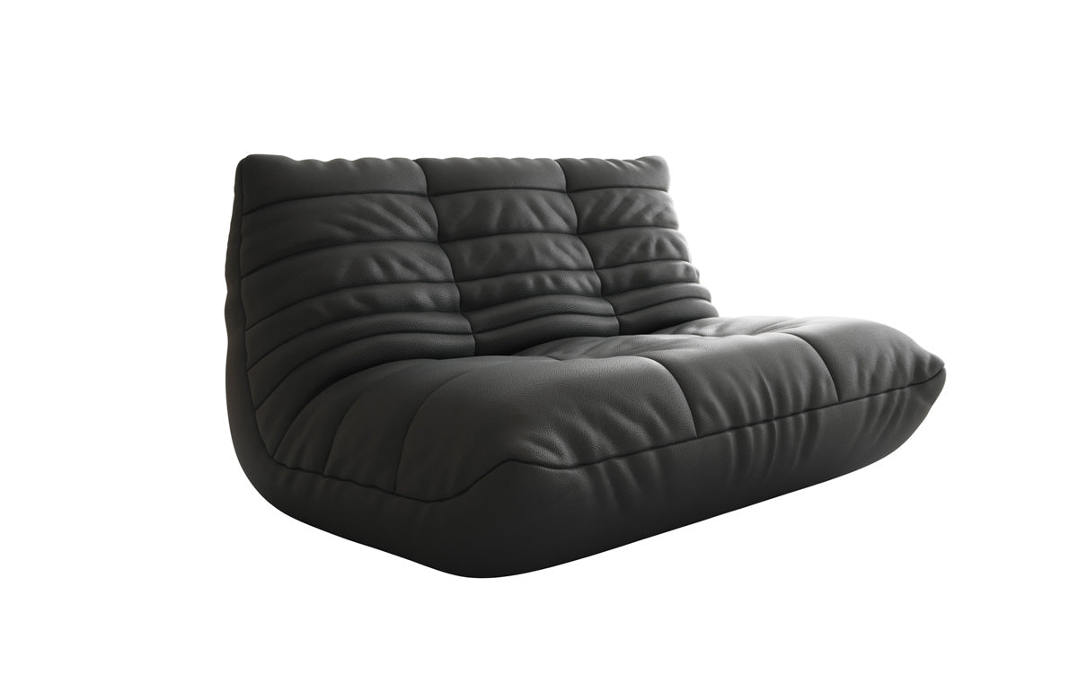 Designer 2-Seater Sofa Calmo in Genuine Leather