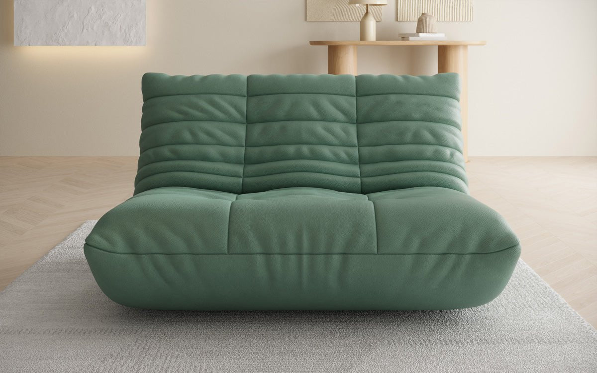 Designer 2-Seater Sofa Calmo in Genuine Leather