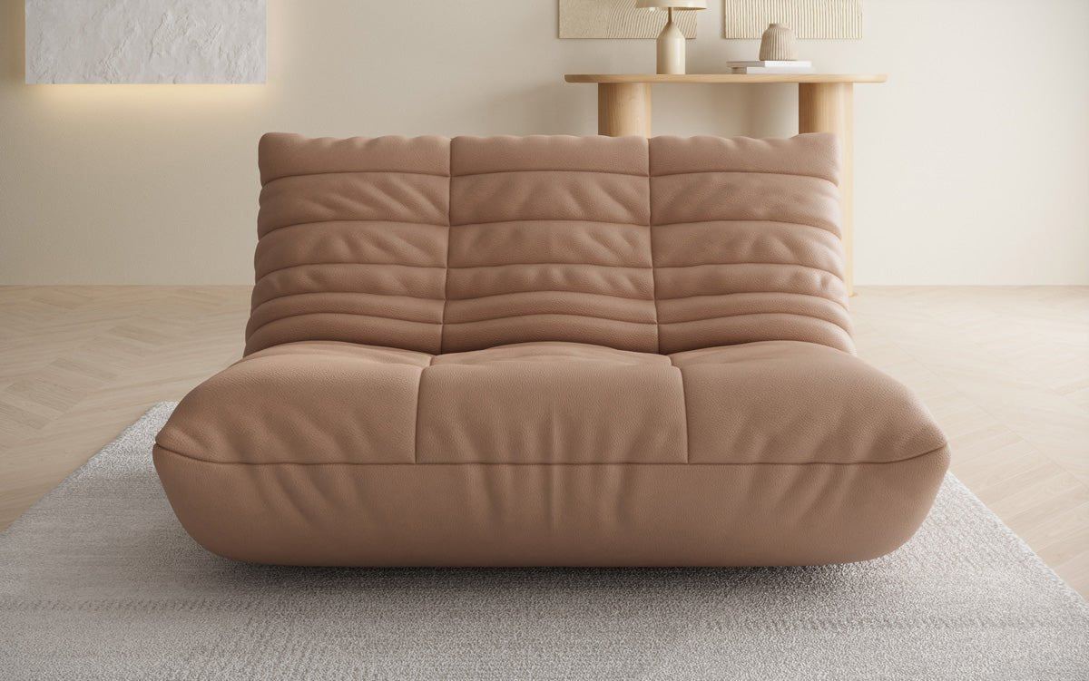 Designer 2-Seater Sofa Calmo in Genuine Leather