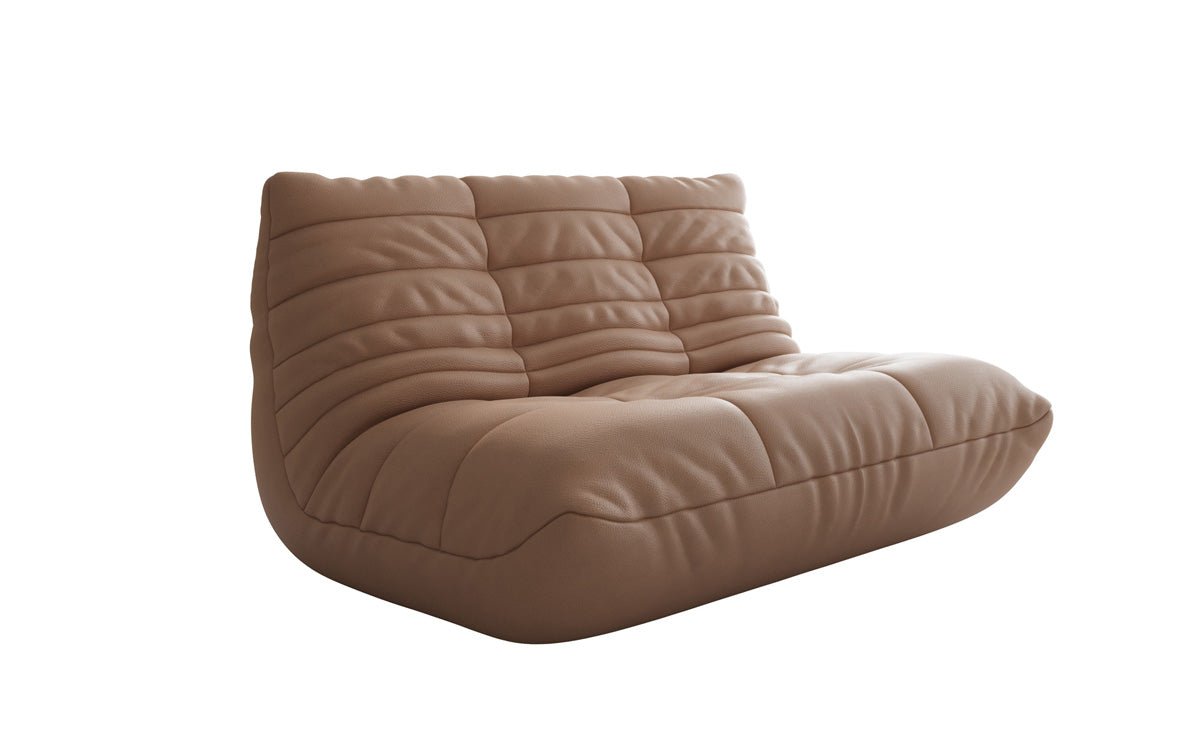 Designer 2-Seater Sofa Calmo in Genuine Leather