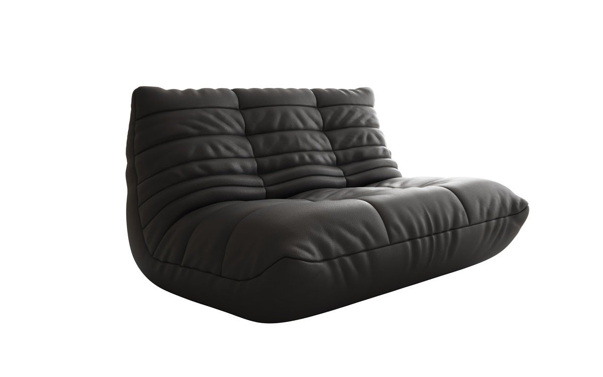 Designer 2-Seater Sofa Calmo in Genuine Leather