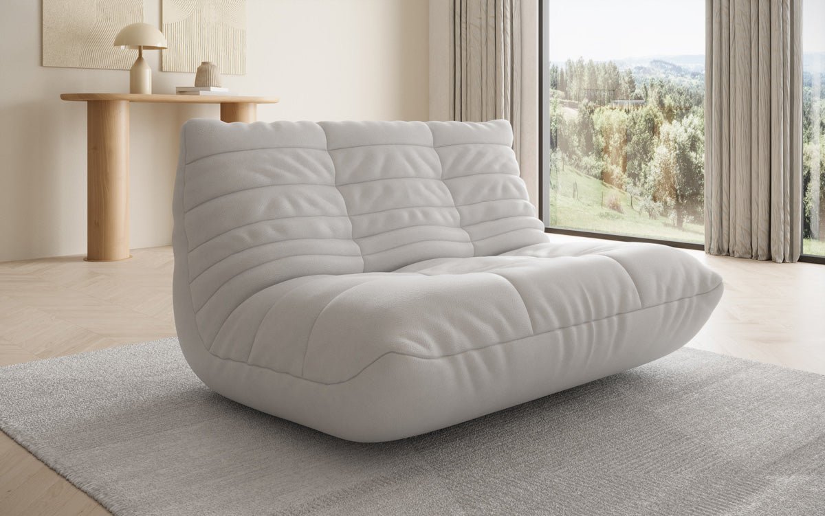 Designer 2-Seater Sofa Calmo in Genuine Leather