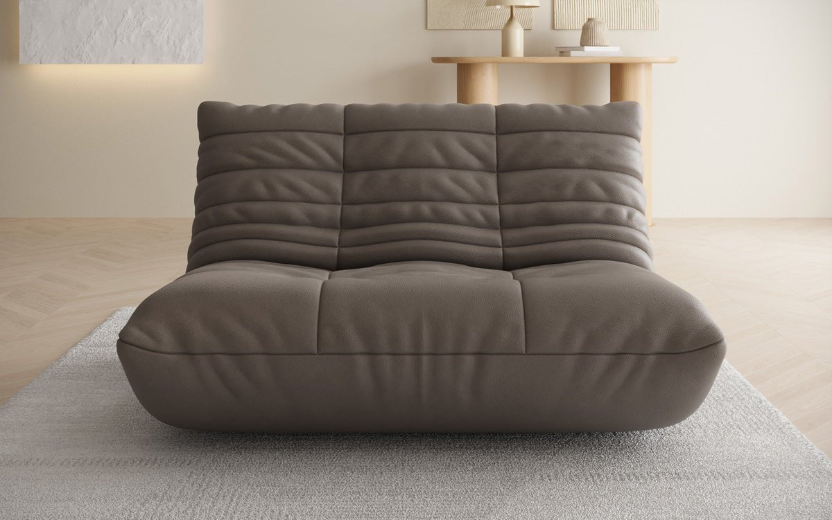 Designer 2-Seater Sofa Calmo in Genuine Leather