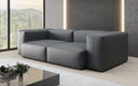 Canapé design 2 places Snug en cuir véritable