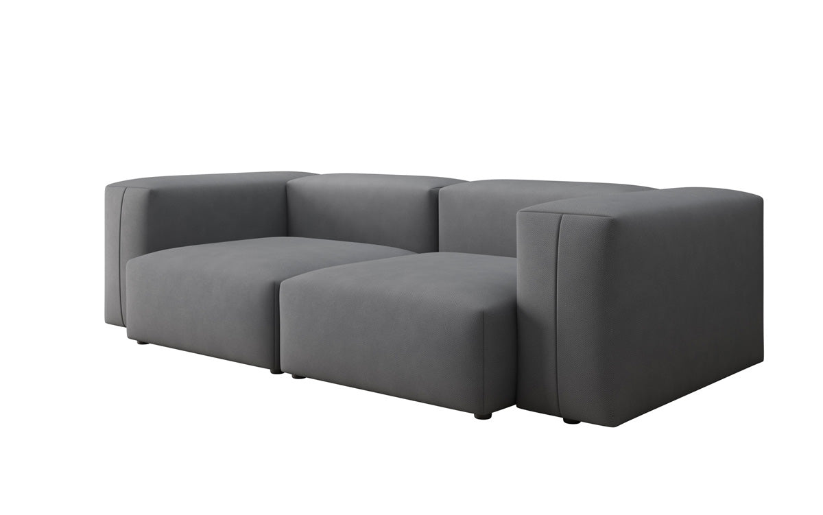 Designer 2-Seater Sofa Snug in Fabric