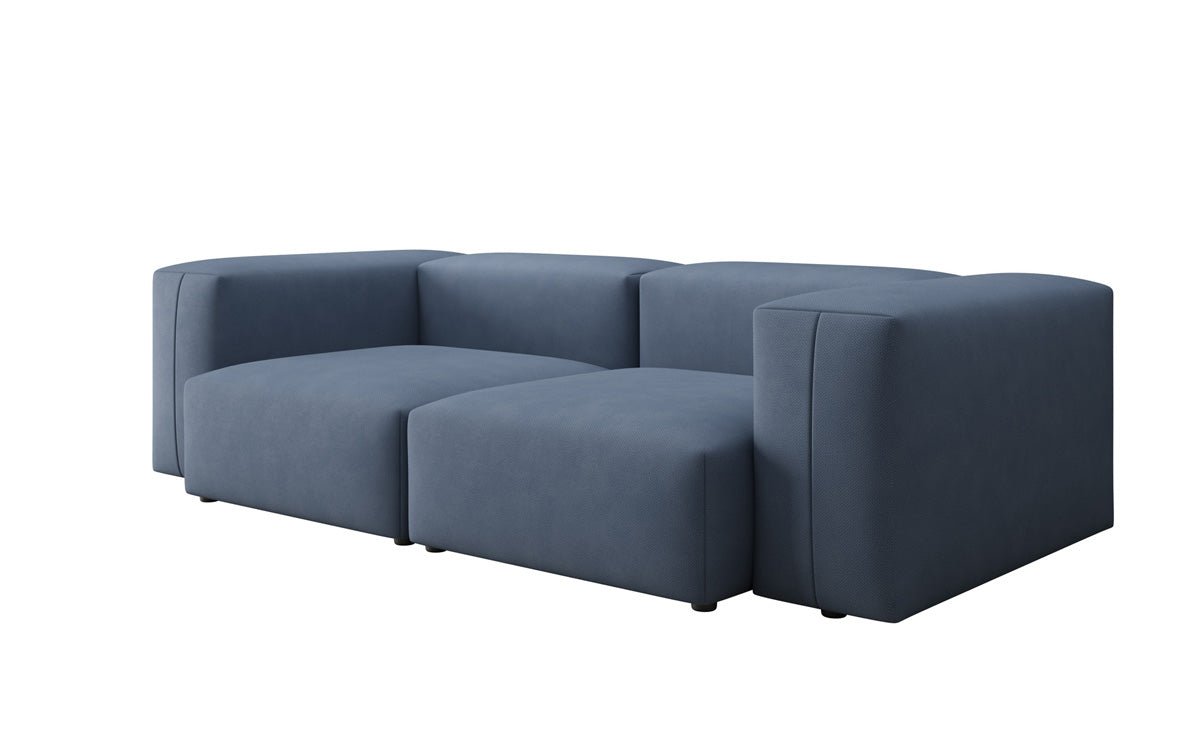 Designer 2-Seater Sofa Snug in Fabric